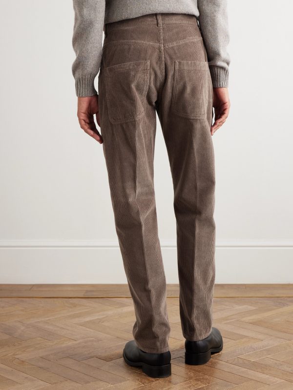 Reed Straight-Leg Garment-Dyed Cotton-Corduroy Trousers - BK Reed Straight-Leg Garment-Dyed Cotton-Corduroy Trousers - BK