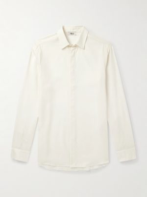 Henri Lyocell and Wool-Blend Flannel Shirt Henri Lyocell and Wool-Blend Flannel Shirt