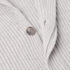 Shawl-Collar Ribbed Wool Cardigan - CU Shawl-Collar Ribbed Wool Cardigan - CU