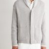 Shawl-Collar Ribbed Wool Cardigan - FR Shawl-Collar Ribbed Wool Cardigan - FR