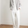 Shawl-Collar Ribbed Wool Cardigan - OU Shawl-Collar Ribbed Wool Cardigan - OU