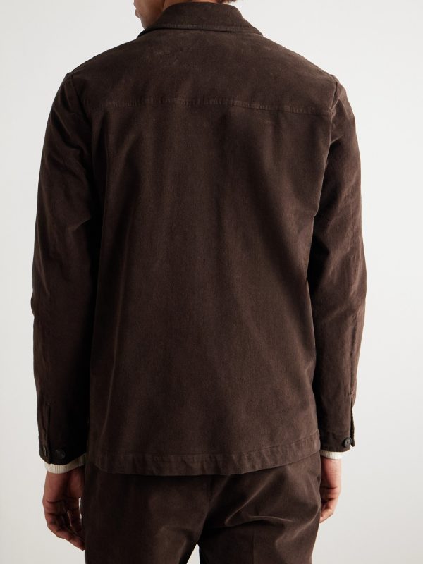 Constantin Garment-Dyed Stretch-Cotton Corduroy Overshirt - BK