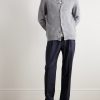 Jared Straight-Leg Pleated Wool-Blend Flannel Drawstring Trousers - OU