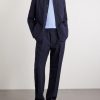 Straight-Leg Pleated Wool-Blend Seersucker Trousers - OU Straight-Leg Pleated Wool-Blend Seersucker Trousers - OU