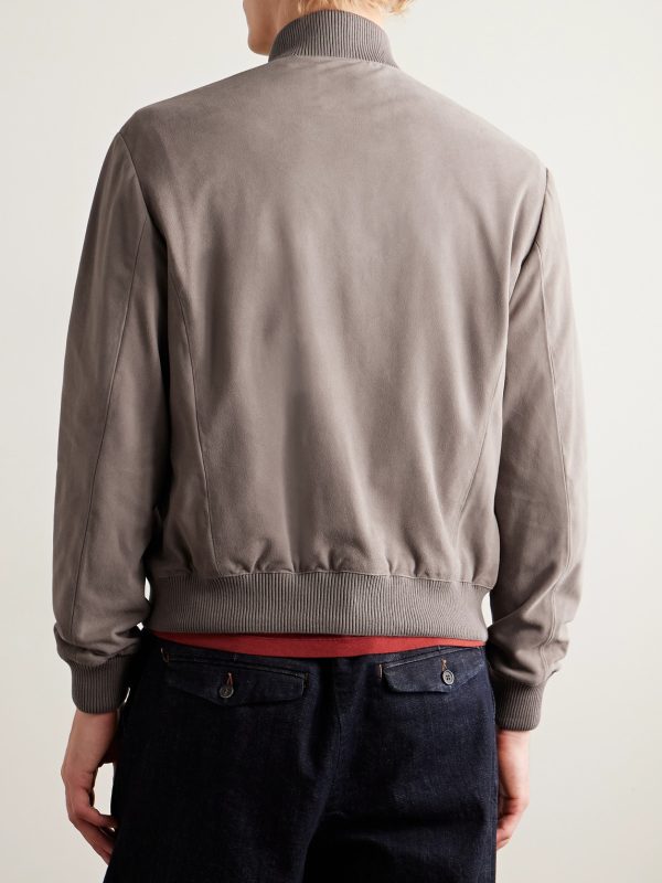 Lennox Suede Bomber Jacket - BK
