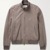 Lennox Suede Bomber Jacket
