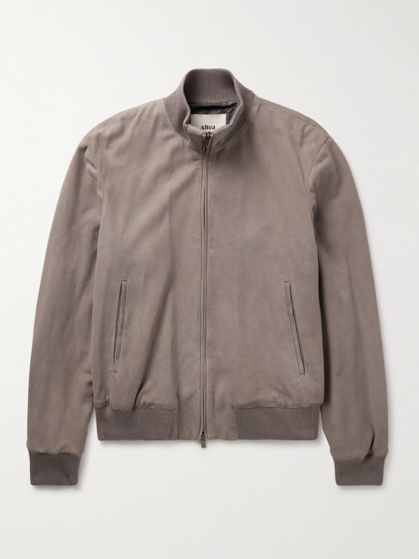 Lennox Suede Bomber Jacket