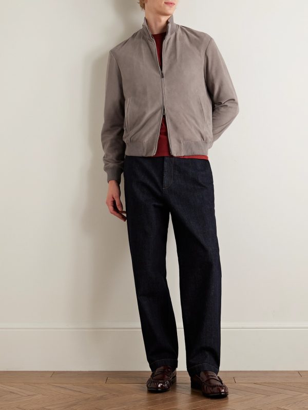 Lennox Suede Bomber Jacket - OU