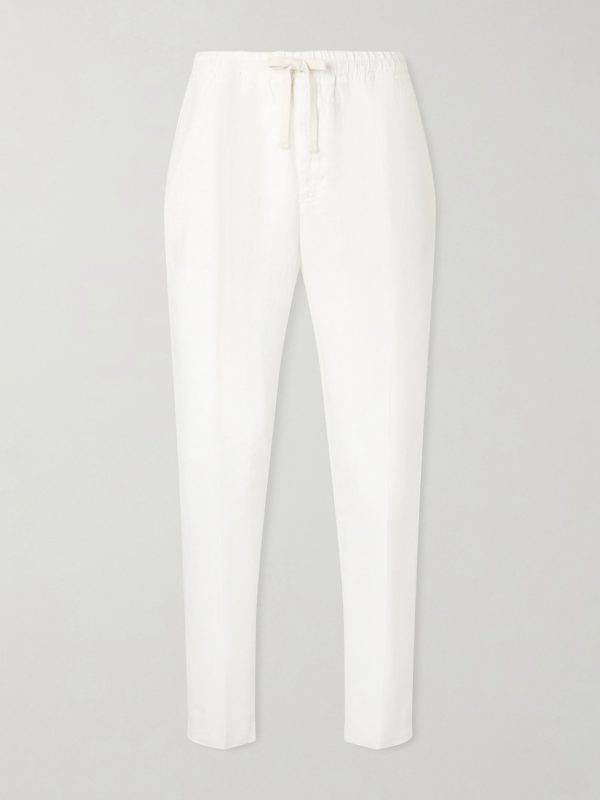 Mattia Straight-Leg Linen Drawstring Trousers Mattia Straight-Leg Linen Drawstring Trousers