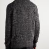Double-Breasted Shawl-Collar Knitted Cardigan - BK