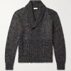 Double-Breasted Shawl-Collar Knitted Cardigan