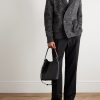 Double-Breasted Shawl-Collar Knitted Cardigan - OU