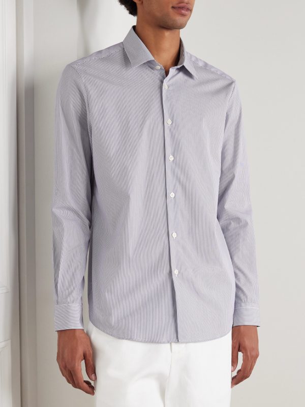 Scott Striped Cotton-Poplin Shirt - FR Scott Striped Cotton-Poplin Shirt - FR