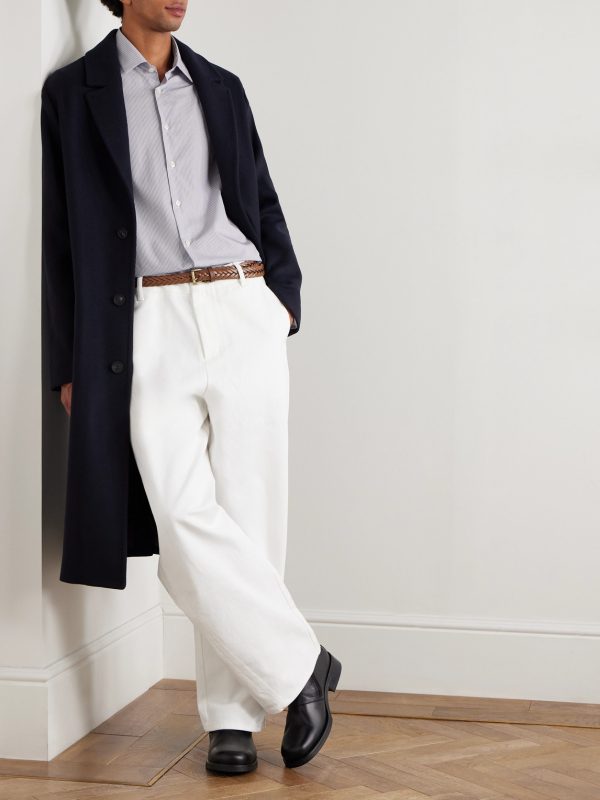 Scott Striped Cotton-Poplin Shirt - OU Scott Striped Cotton-Poplin Shirt - OU
