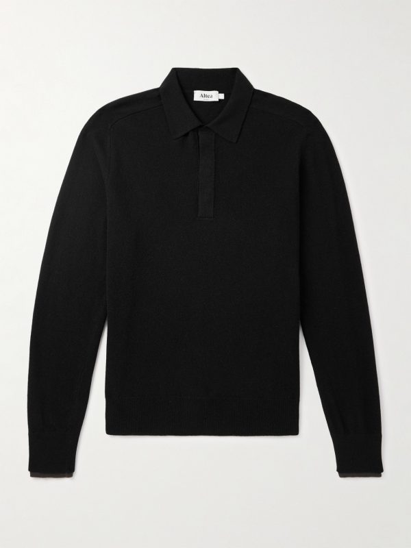 Wool and Cashmere-Blend Polo Shirt