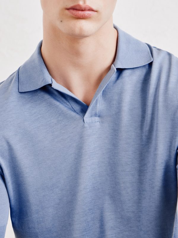 Pierre Lyocell and Cotton-Blend Polo Shirt - CU Pierre Lyocell and Cotton-Blend Polo Shirt - CU