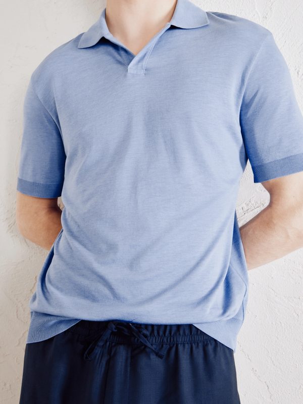 Pierre Lyocell and Cotton-Blend Polo Shirt - E2 Pierre Lyocell and Cotton-Blend Polo Shirt - E2
