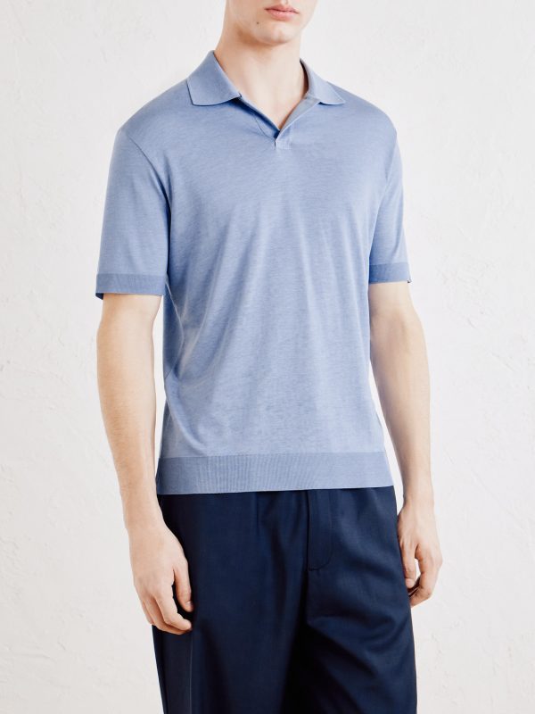 Pierre Lyocell and Cotton-Blend Polo Shirt - FR Pierre Lyocell and Cotton-Blend Polo Shirt - FR