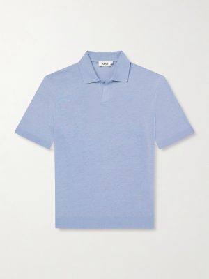 Pierre Lyocell and Cotton-Blend Polo Shirt Pierre Lyocell and Cotton-Blend Polo Shirt