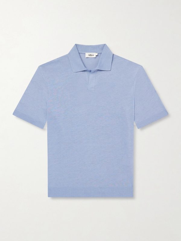 Pierre Lyocell and Cotton-Blend Polo Shirt Pierre Lyocell and Cotton-Blend Polo Shirt