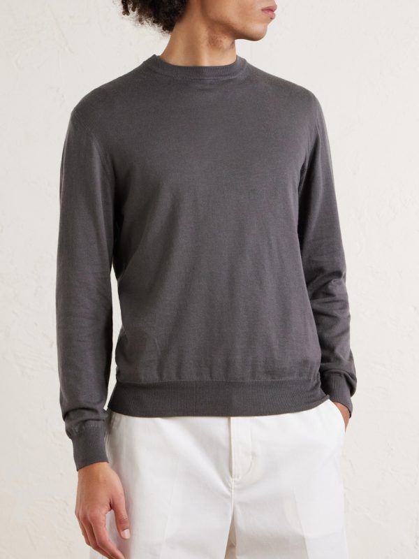 Cotton and Cashmere-Blend Sweater - FR