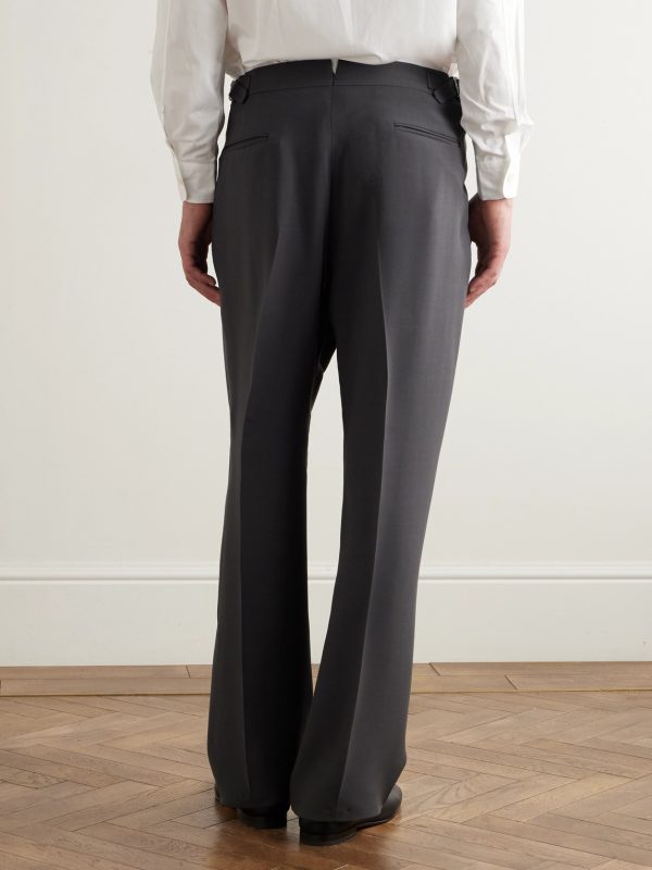 Johnny Straight-Leg Silk and Wool-Blend Trousers - BK