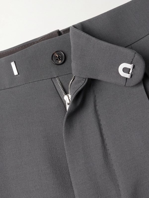 Johnny Straight-Leg Silk and Wool-Blend Trousers - E1
