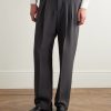 Johnny Straight-Leg Silk and Wool-Blend Trousers - FR