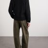Matt Ribbed Cashmere Zip-Up Cardigan - BK Matt Ribbed Cashmere Zip-Up Cardigan - BK