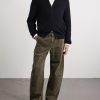 Matt Ribbed Cashmere Zip-Up Cardigan - OU Matt Ribbed Cashmere Zip-Up Cardigan - OU