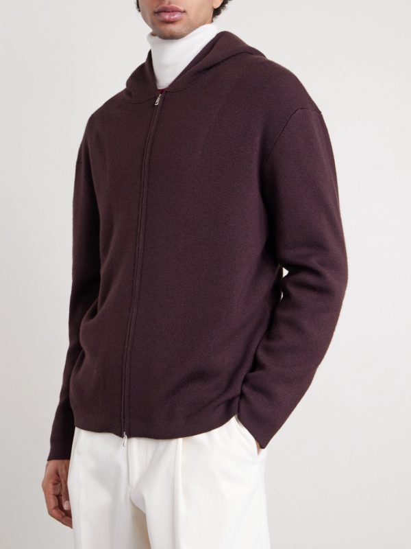 Sunset Cashmere and Silk-Blend Zip-Up Hoodie - FR Sunset Cashmere and Silk-Blend Zip-Up Hoodie - FR