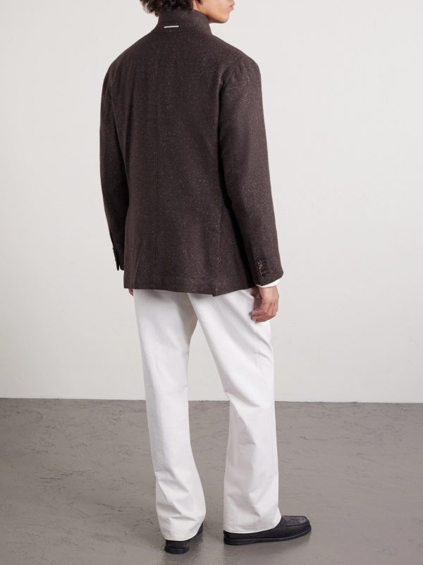 Norman Flecked Cashmere and Silk-Blend Blazer - BK Norman Flecked Cashmere and Silk-Blend Blazer - BK
