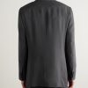 Richard Double-Breasted Silk and Wool-Blend Blazer - BK