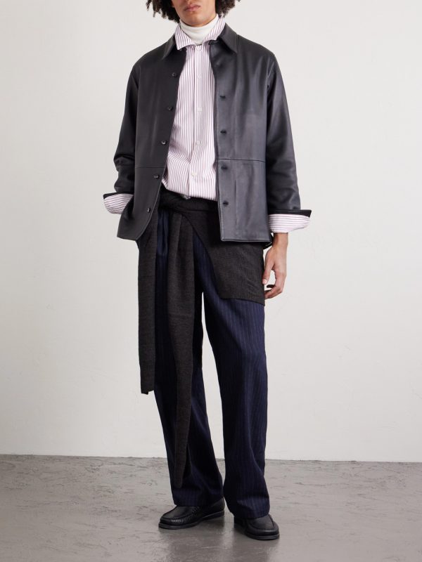 Weekend Striped Cotton-Poplin Shirt - OU Weekend Striped Cotton-Poplin Shirt - OU