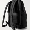 Midtown Leather-Trimmed Shell Backpack - BK