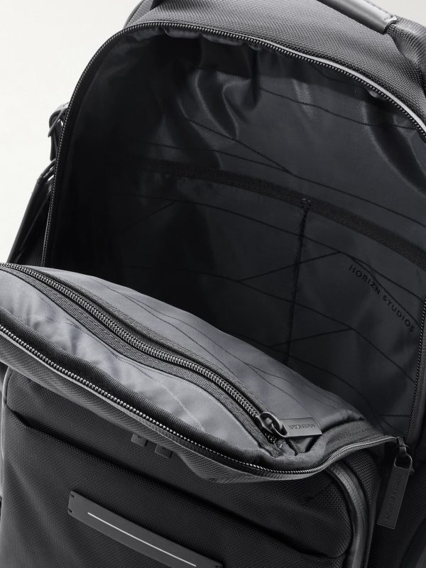Midtown Leather-Trimmed Shell Backpack - E1