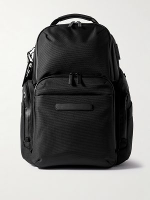 Midtown Leather-Trimmed Shell Backpack Midtown Leather-Trimmed Shell Backpack