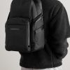 Midtown Leather-Trimmed Shell Backpack - OU