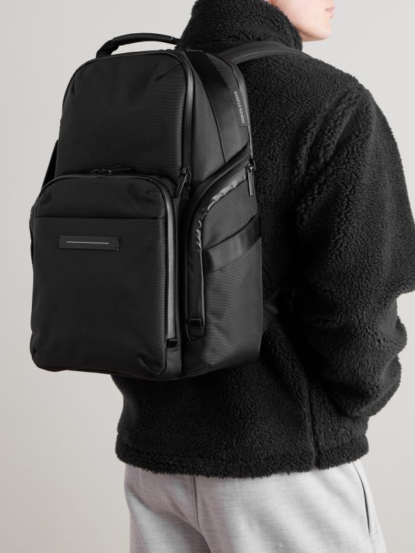 Midtown Leather-Trimmed Shell Backpack - OU