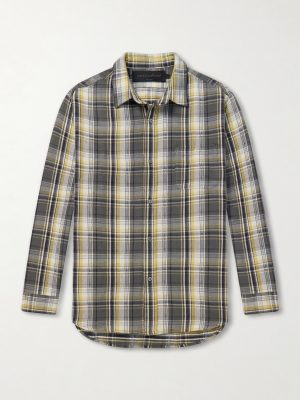 Sunburn Checked Cotton-Flannel Shirt