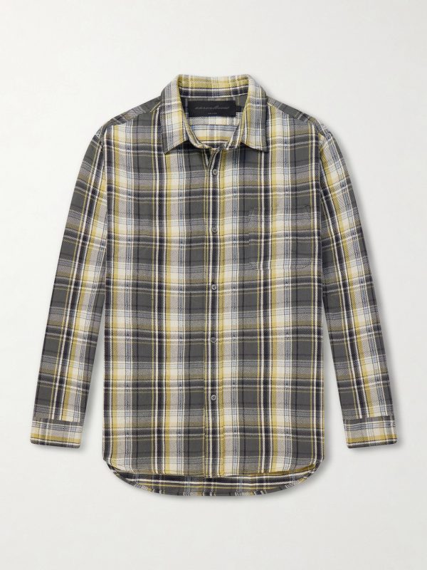 Sunburn Checked Cotton-Flannel Shirt