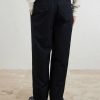 Straight-Leg Pleated Cotton-Canvas Trousers - BK Straight-Leg Pleated Cotton-Canvas Trousers - BK