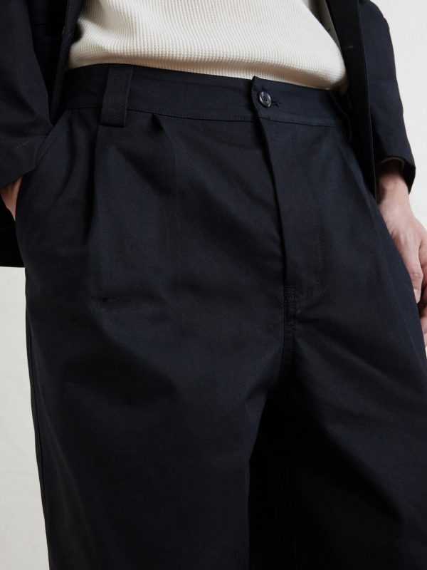 Straight-Leg Pleated Cotton-Canvas Trousers - CU Straight-Leg Pleated Cotton-Canvas Trousers - CU