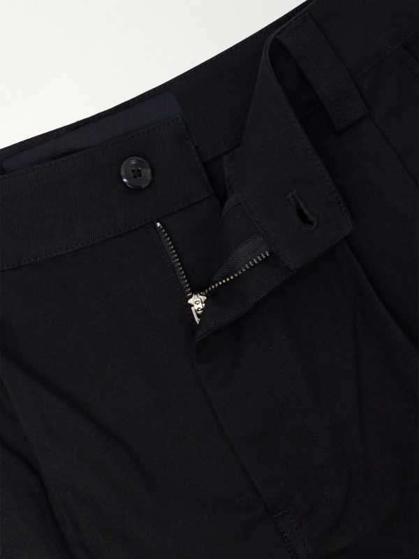 Straight-Leg Pleated Cotton-Canvas Trousers - E1 Straight-Leg Pleated Cotton-Canvas Trousers - E1