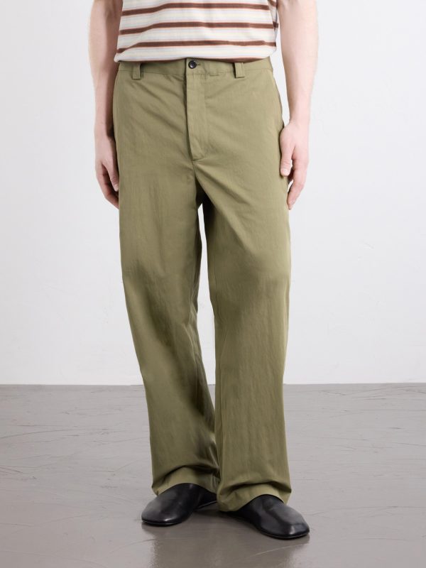 Straight-Leg Cotton Trousers - FR