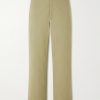 Straight-Leg Cotton Trousers