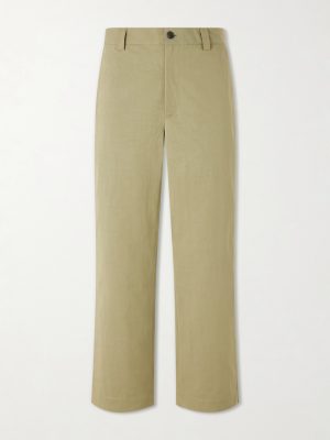 Straight-Leg Cotton Trousers Straight-Leg Cotton Trousers