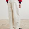 Straight-Leg Pleated Herringbone Cotton Trousers - BK Straight-Leg Pleated Herringbone Cotton Trousers - BK