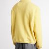 Wool-Blend Fleece-Bouclé Half-Zip Sweater - BK Wool-Blend Fleece-Bouclé Half-Zip Sweater - BK