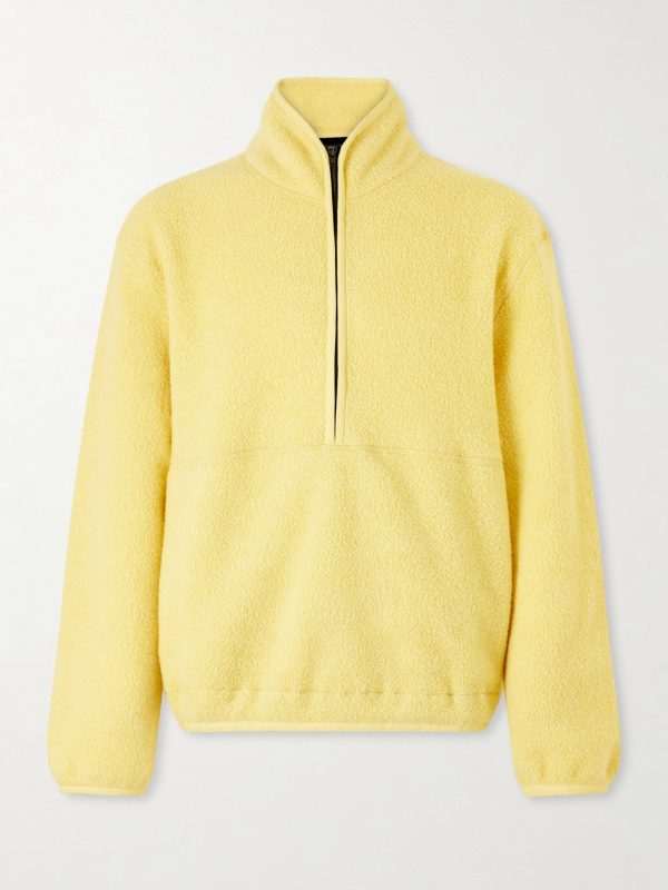Wool-Blend Fleece-Bouclé Half-Zip Sweater Wool-Blend Fleece-Bouclé Half-Zip Sweater